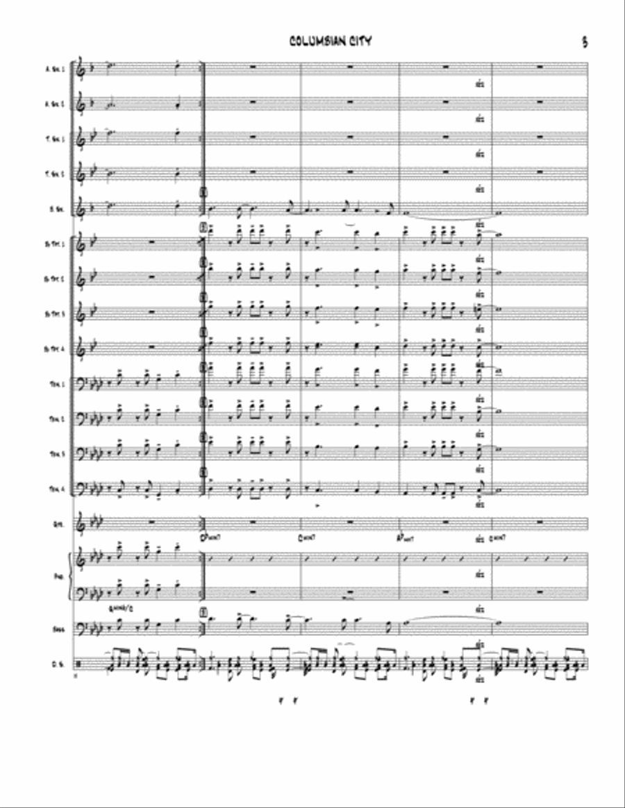 Columbian City Jazz Ensemble scores gallery preview page 3