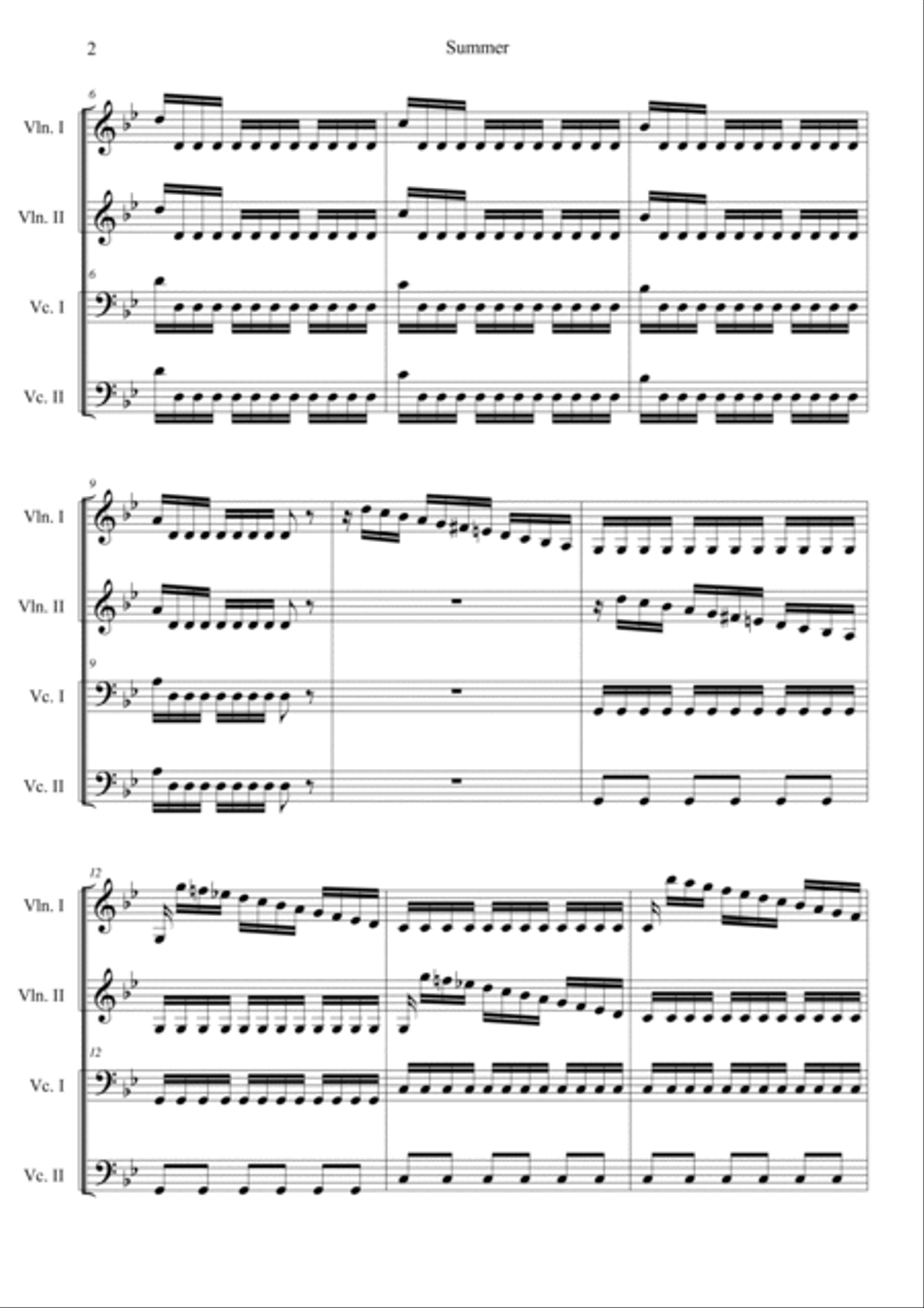 The Four Seasons: Summer 3rd Movement 