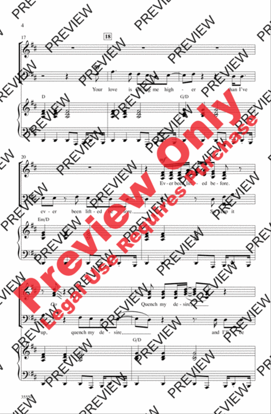 (Your Love Keeps Lifting Me) Higher and Higher 4-Part scores gallery preview page 4