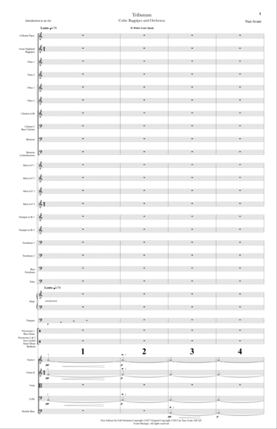TRIBUTUM: FOR CELTIC BAGBPIPES AND FULL SYMPHONIC ORCHESTRA Full Orchestra scores gallery preview page 3