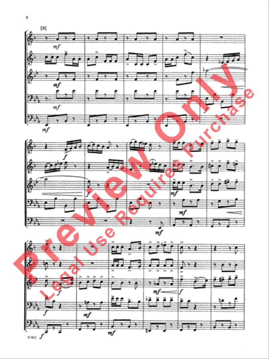 Bugler's Holiday Bugler's Holiday Brass Quintet scores gallery preview page 9