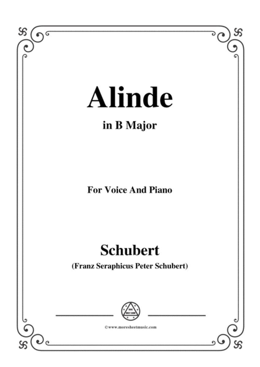 Schubert-Alinde,in B flat Major,Op.81,No.1,for Voice and Piano image number null