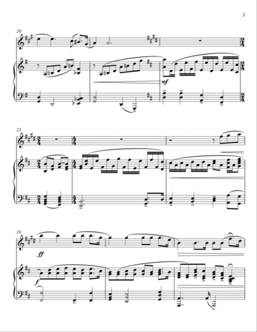 Giacomo Puccini - Nessun Dorma - Turandot (Tenor Saxophone Solo) Woodwind Duet scores gallery preview page 3