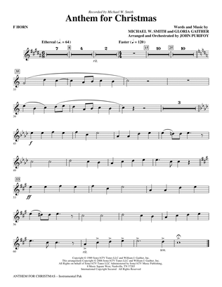 Anthem for Christmas - F Horn