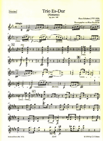 Piano Trio (Notturno) in E flat Op. posth. 148 (D897)