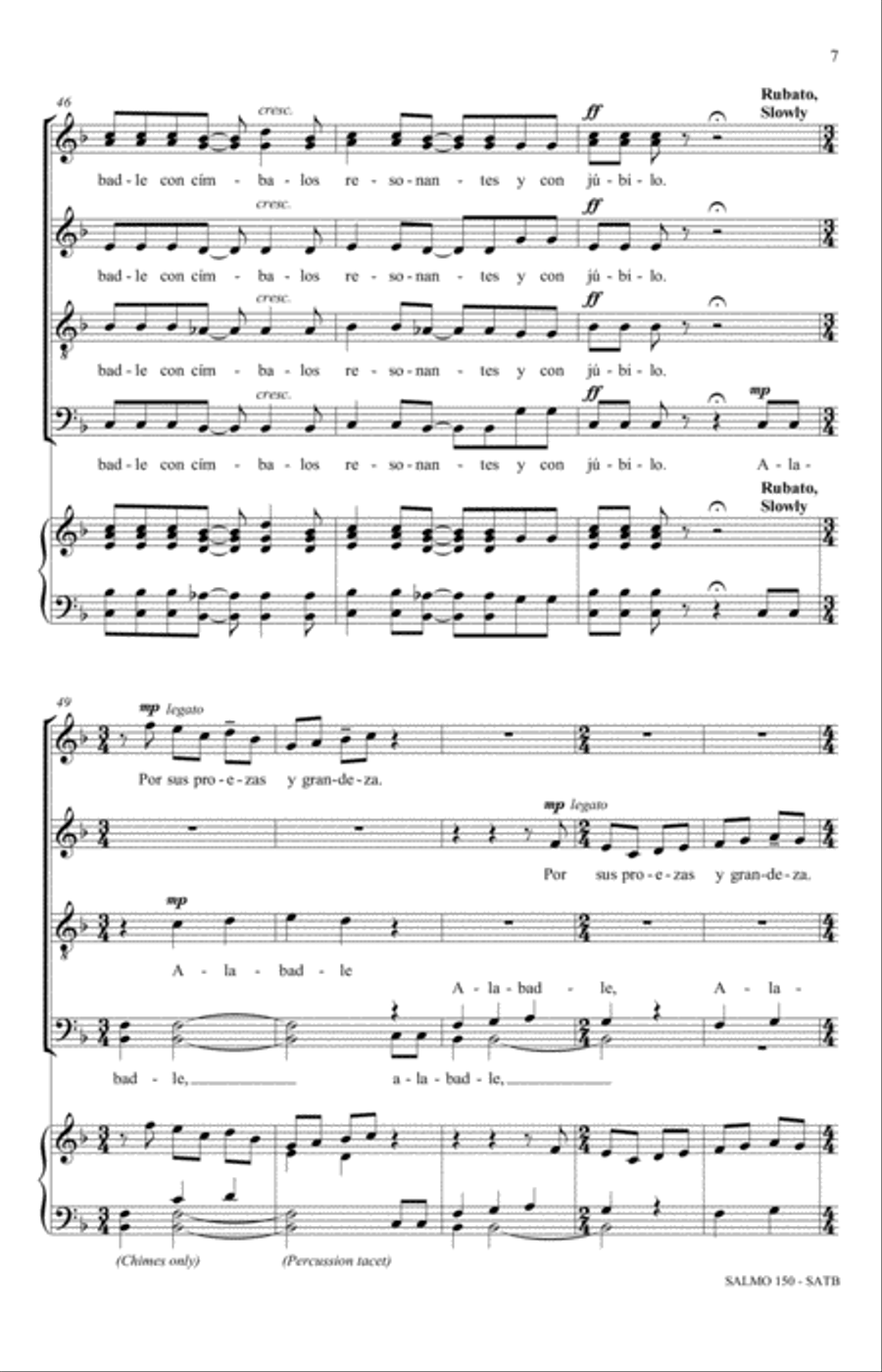 Salmo 150 Salmo 150 4-Part scores gallery preview page 7
