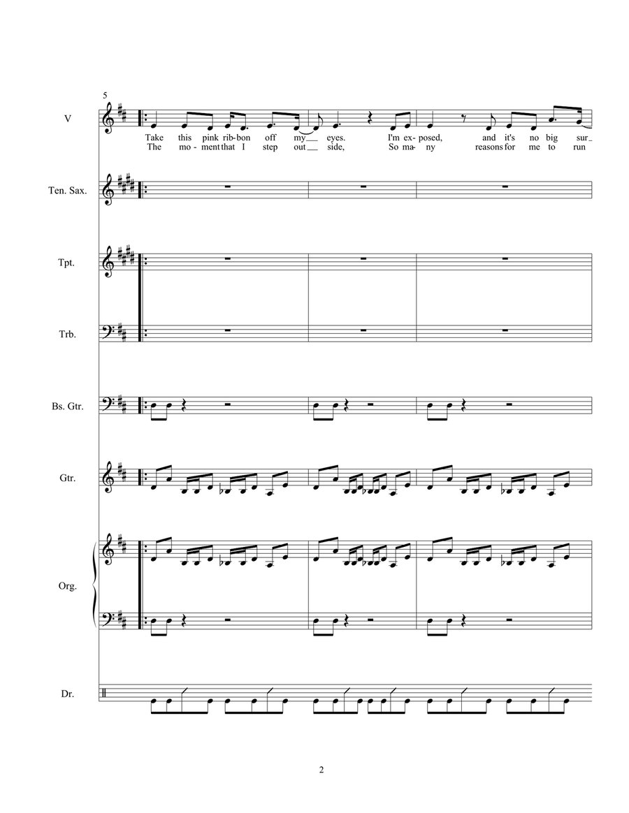 Just A Girl Small Ensemble scores gallery preview page 5
