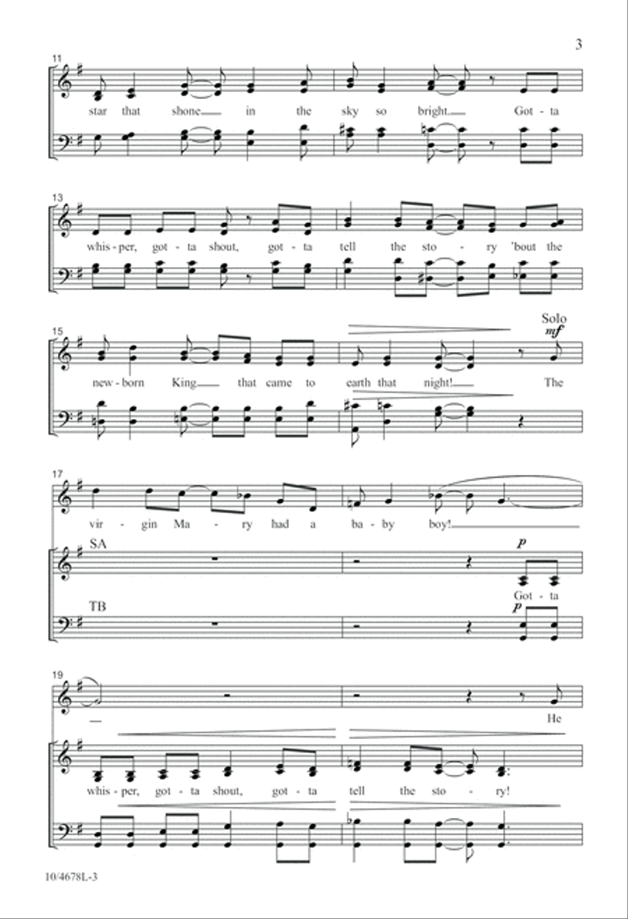 Gotta Whisper, Gotta Shout! 4-Part scores gallery preview page 3