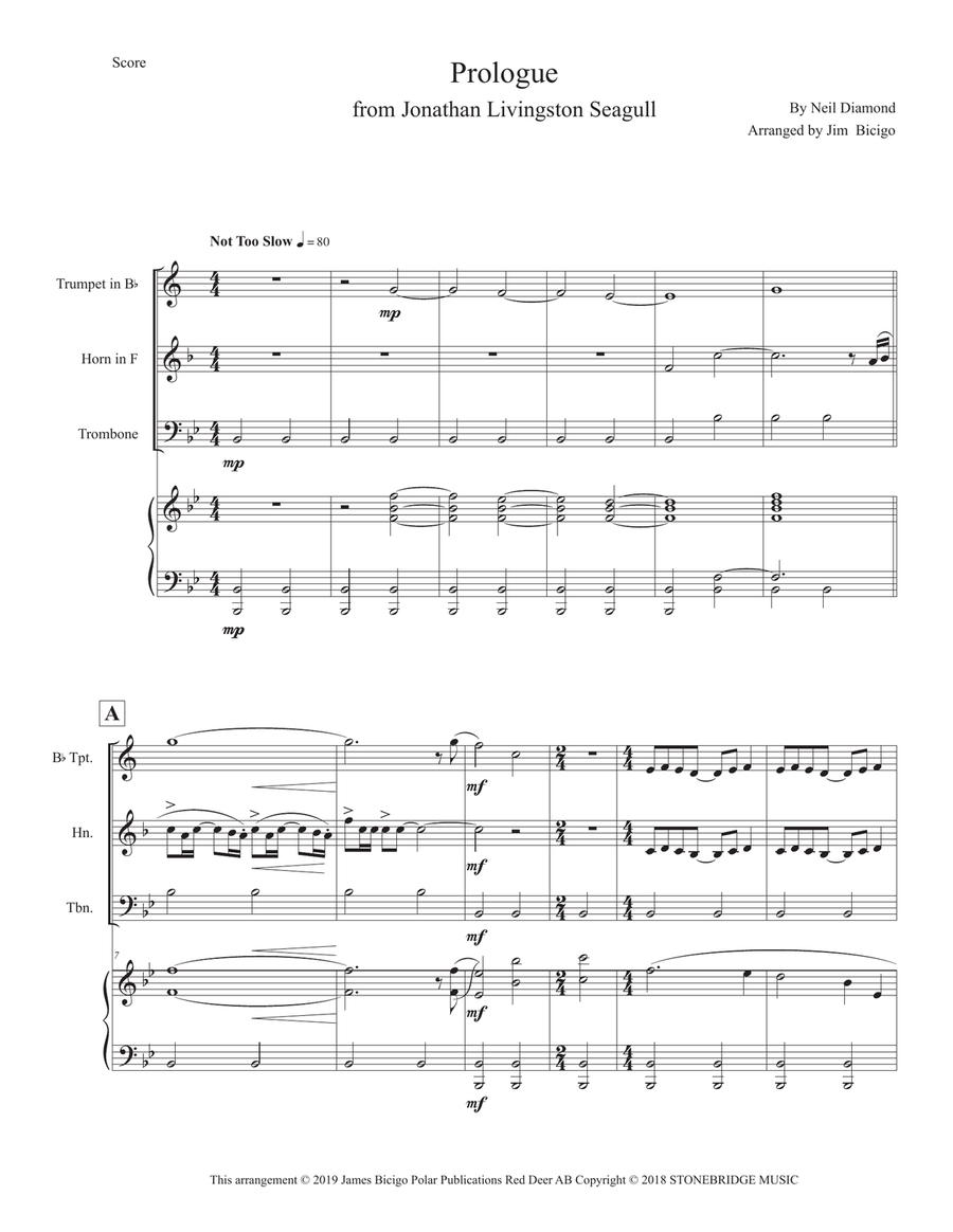 Jonathan Livingston Seagull Small Ensemble scores gallery preview page 1