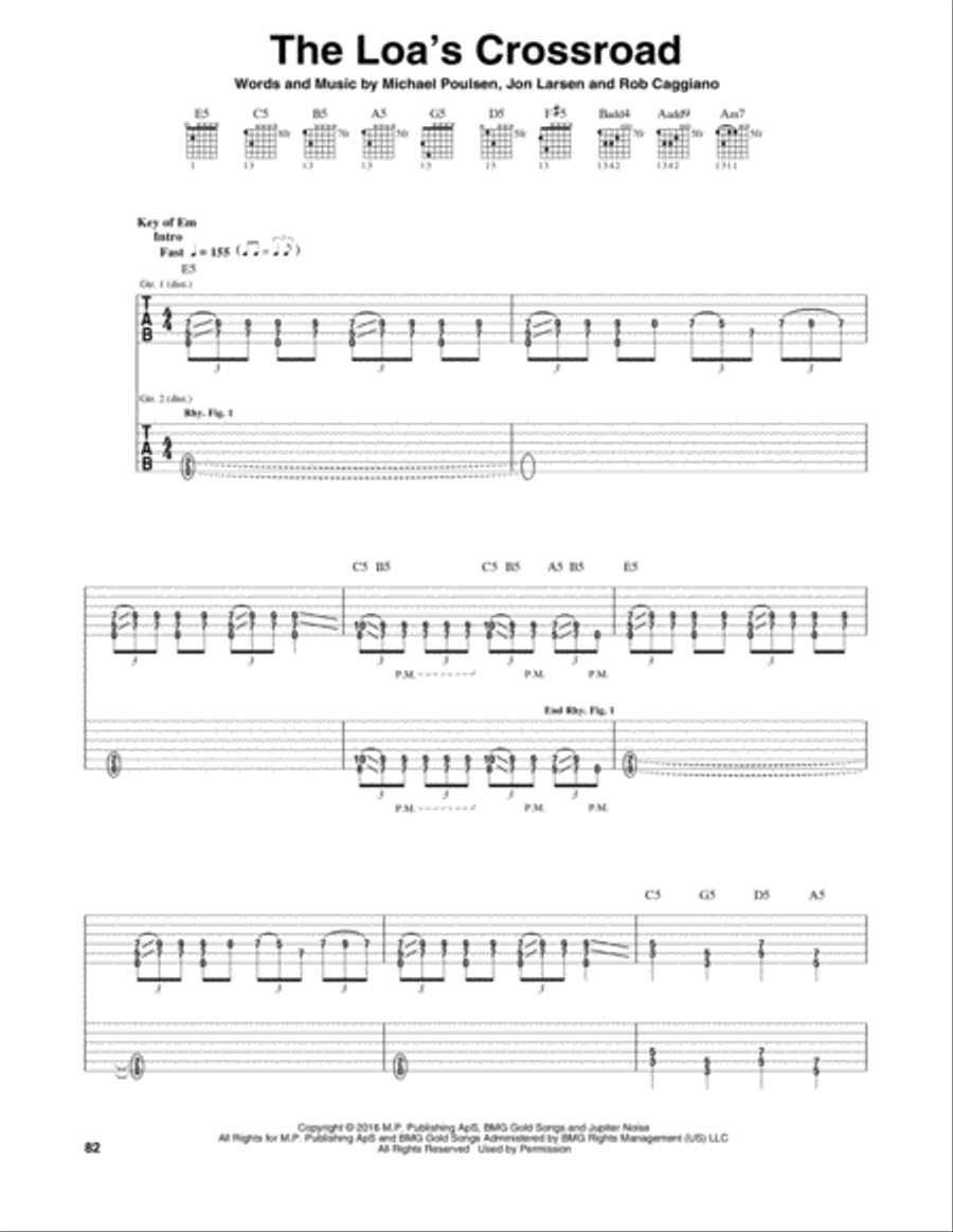 The Loa's Crossroad Electric Guitar scores gallery preview page 1