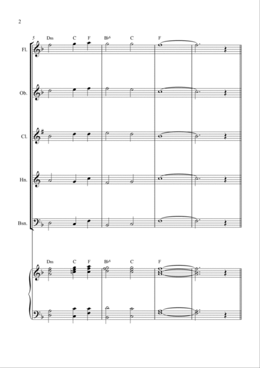 Lay All Your Love On Me Woodwind Quintet scores gallery preview page 2