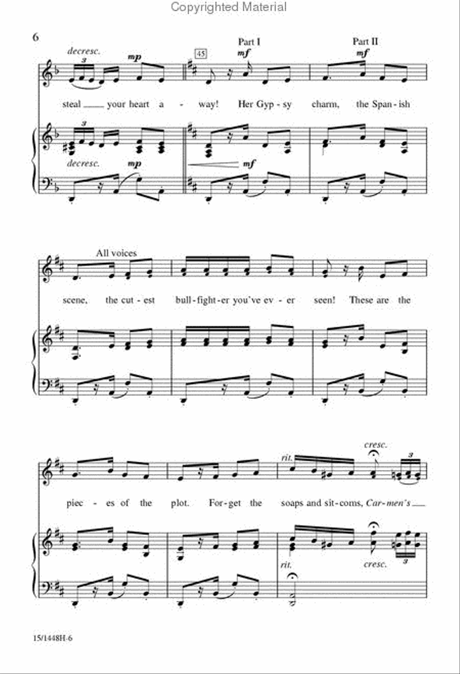 Painless Opera Painless Opera Unison Choir scores gallery preview page 6