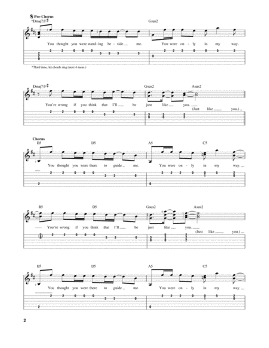 Just Like You Just Like You Acoustic Guitar scores gallery preview page 2