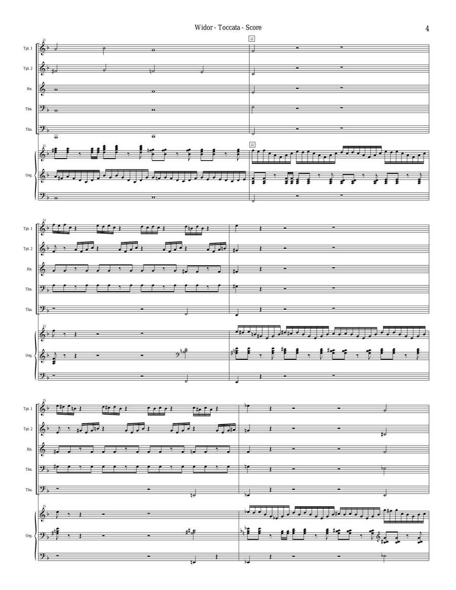 Toccata, from Symphony No. 5 (for Organ and Brass Quintet) image number null