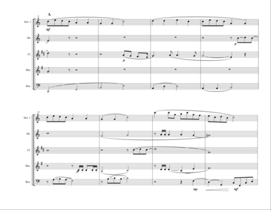 Arkansas Variations Arkansas Variations Woodwind Quintet scores gallery preview page 3