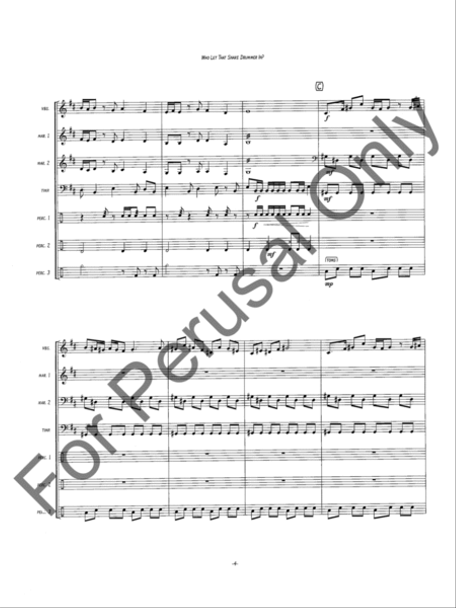 Who Let That Snare Drummer In? Snare Drum scores gallery preview page 6