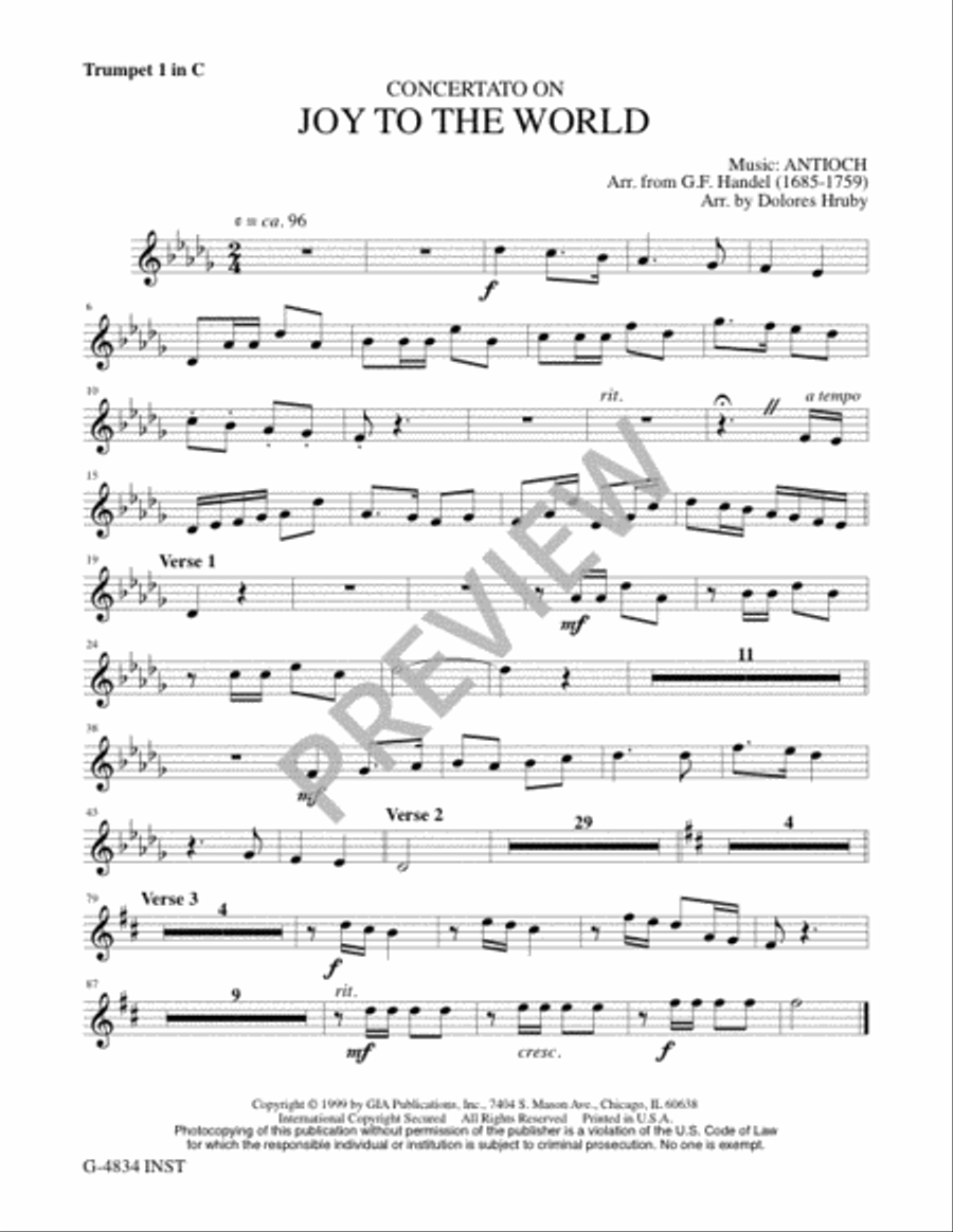 Joy to the World - Instrument edition Trombone scores gallery preview page 2