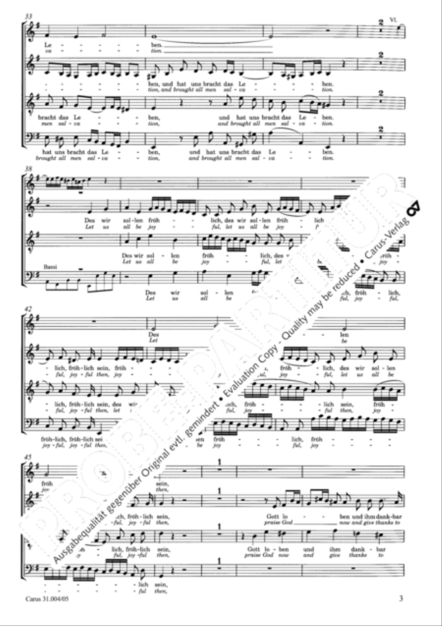 Christ lay in death's cold prison (Christ lag in Todesbanden) 4-Part scores gallery preview page 4