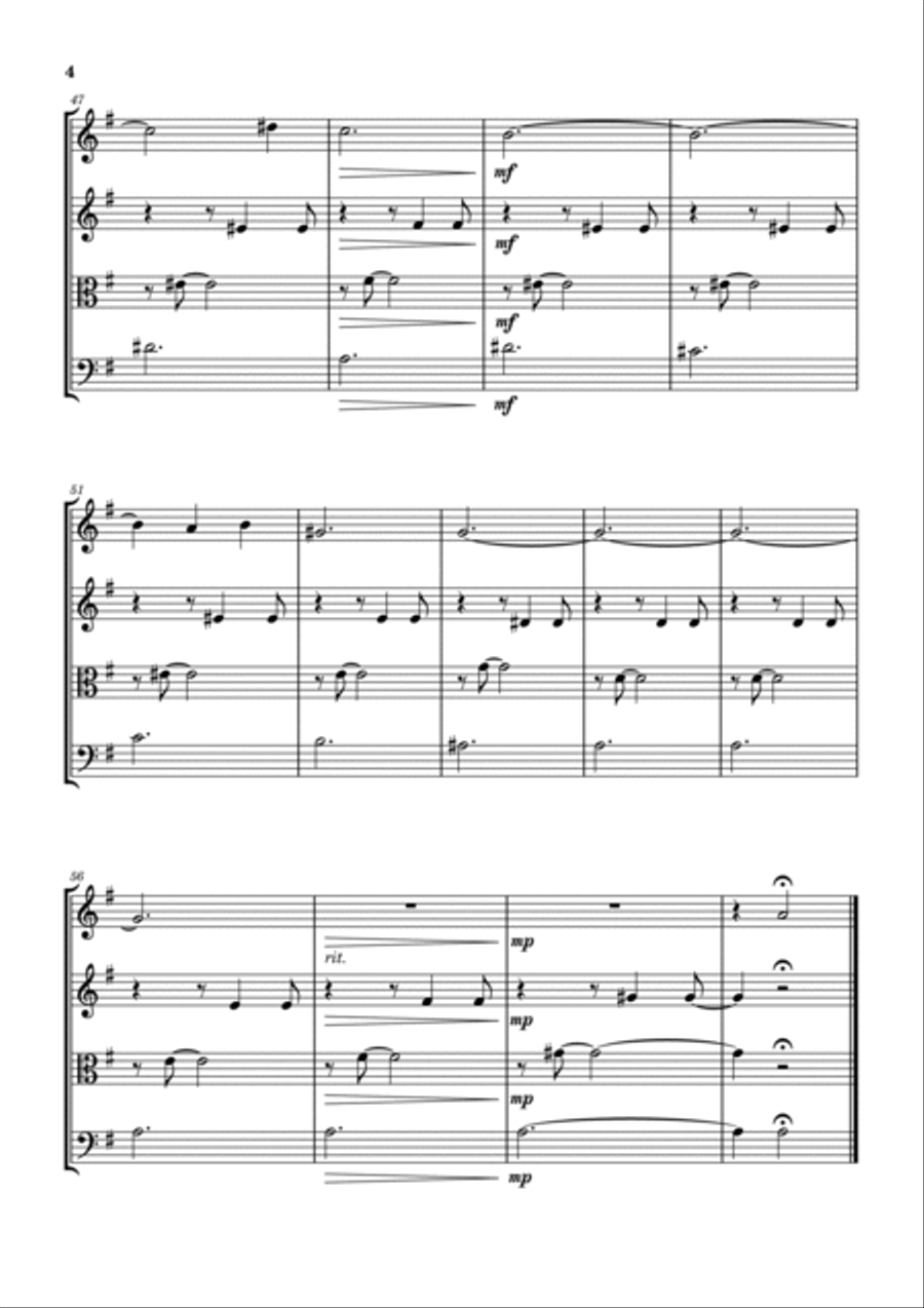 Children's Song No. 15 String Quartet scores gallery preview page 5