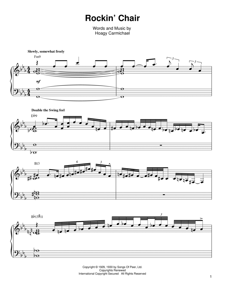 Rockin' Chair Piano scores gallery preview page 1