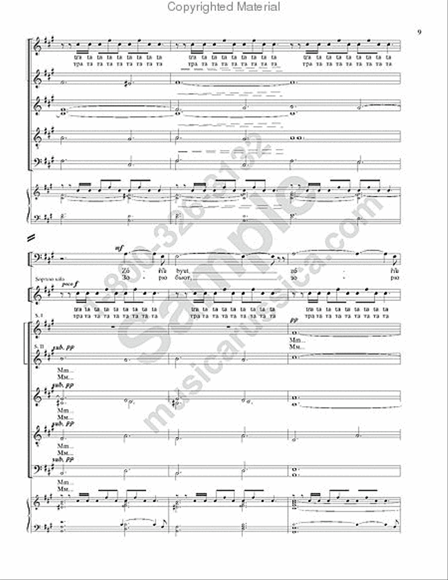 Reveille ('Pushkin Wreath'-No.7) 4-Part scores gallery preview page 8