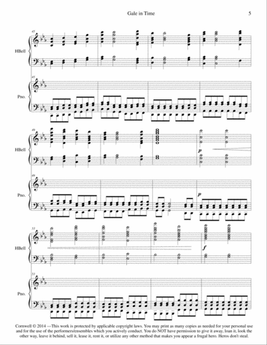 A Gale in Time Handbell Choir scores gallery preview page 6