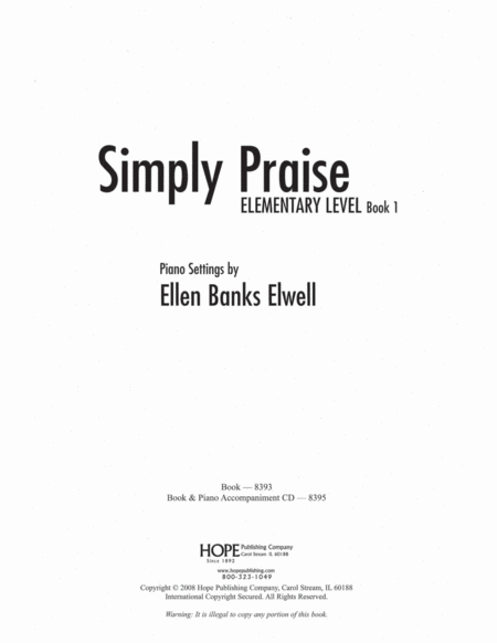Simply Praise (Elementary Level)