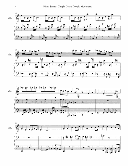 Frederick Chopin Sonata no 2 opus 35 Grave-Doppio Moviemento for VIOLIN and PIANO Duet image number null