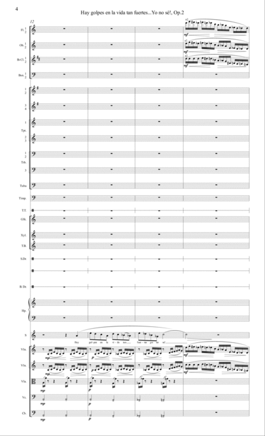 There are Blows in Life, So Powerful...I Don't Know Op. 2b (Orchestral version) Full Orchestra scores gallery preview page 4
