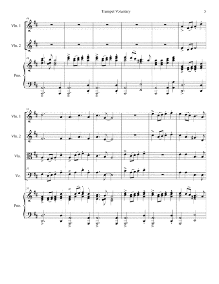 Trumpet Voluntary (for String Quartet - Piano Accompaniment) image number null