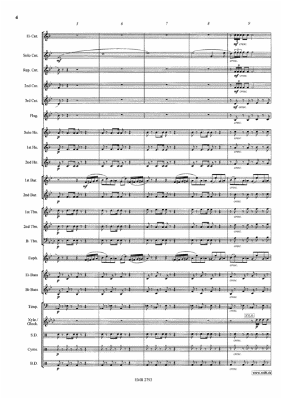 Happy Days Overture Brass Band scores gallery preview page 5