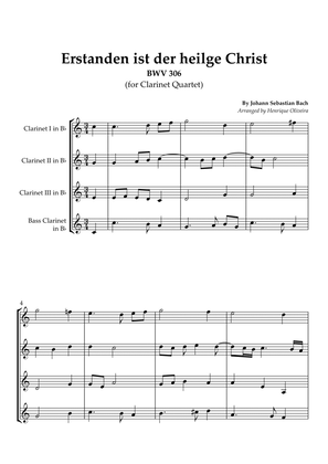 Bach's Choral - "Erstanden ist der heilge Christ" (Clarinet Quartet)