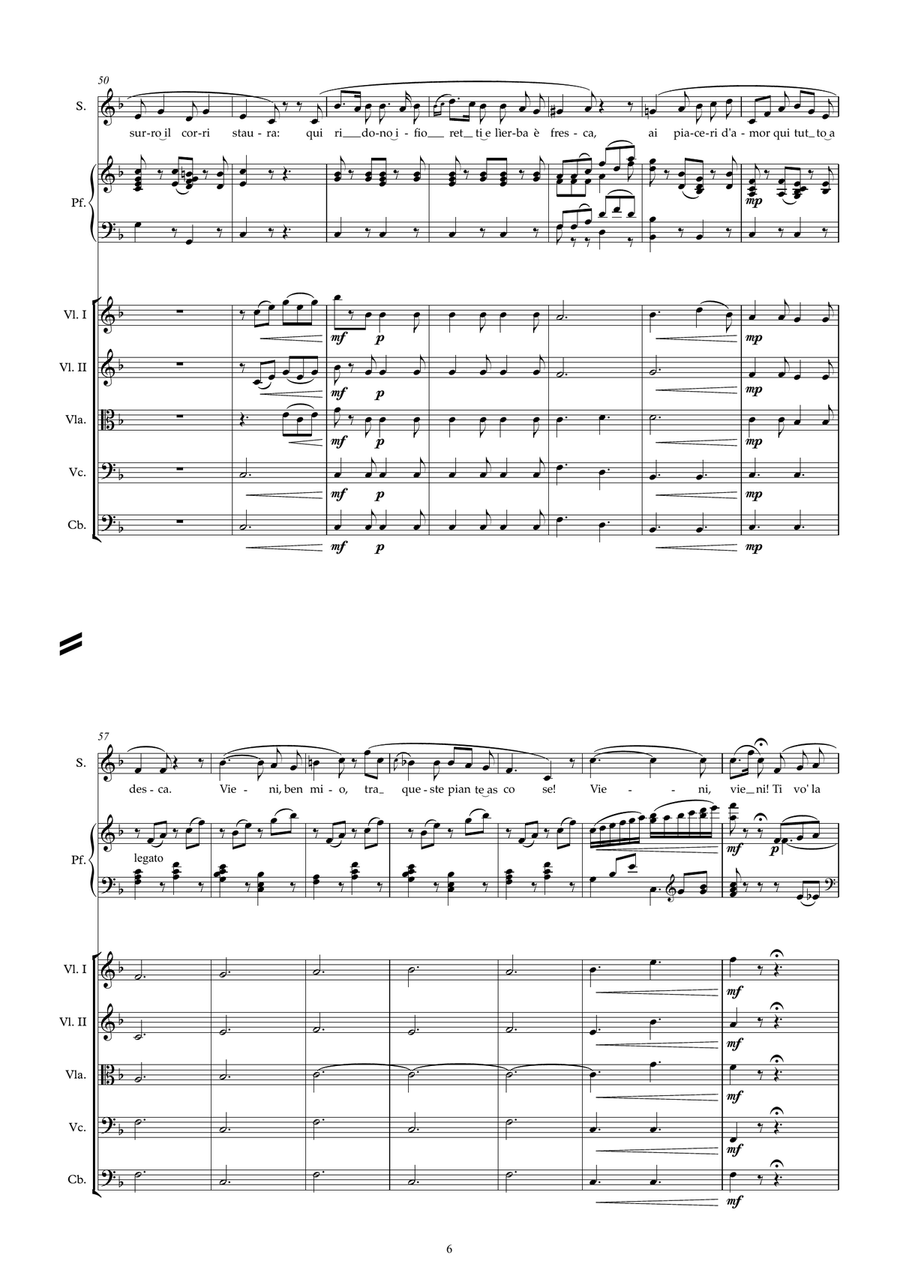 Deh vieni non tardar Chamber Orchestra scores gallery preview page 6