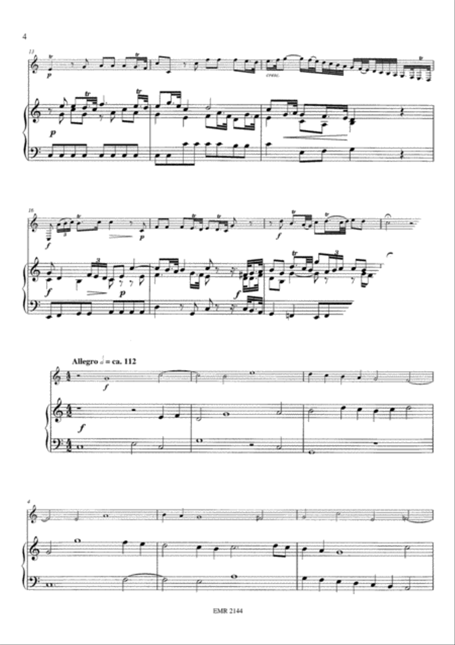 Sonata No. 6 in C Major Horn scores gallery preview page 4