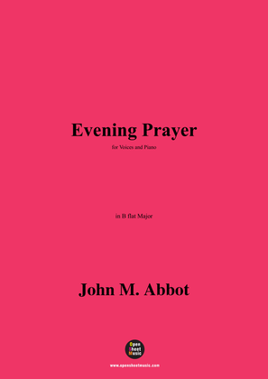 Book cover for John M. Abbot-Evening Prayer,in B flat Major