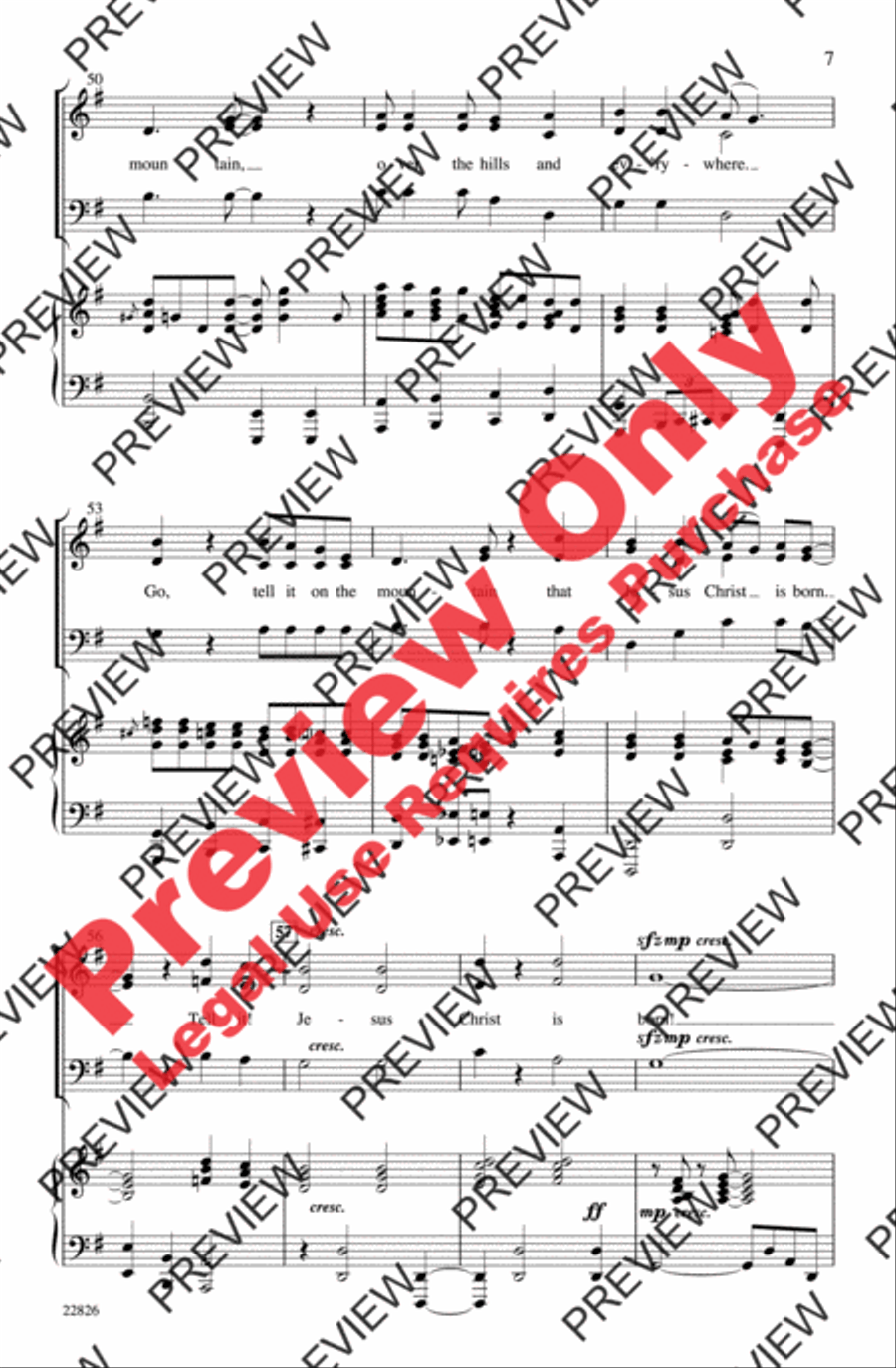 Tell It on the Mountain 3-Part scores gallery preview page 7