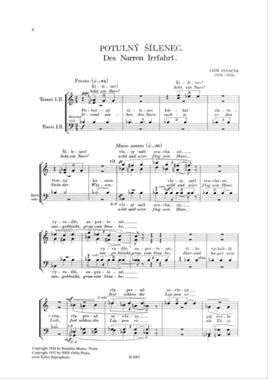 Des Narren Irrfahrt Men's Choir scores gallery preview page 2