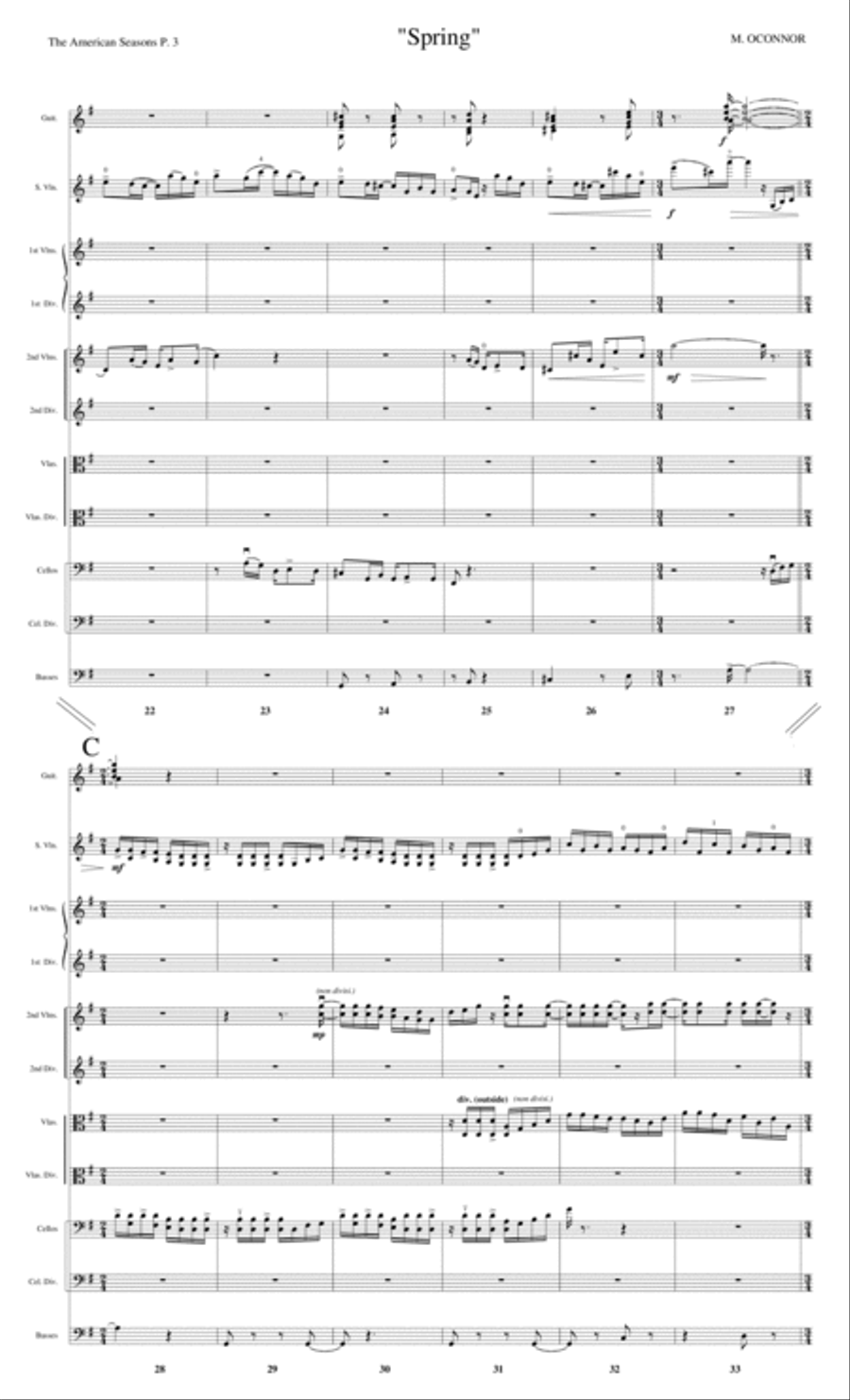 The American Seasons (score – violin and string orchestra) String Orchestra scores gallery preview page 5