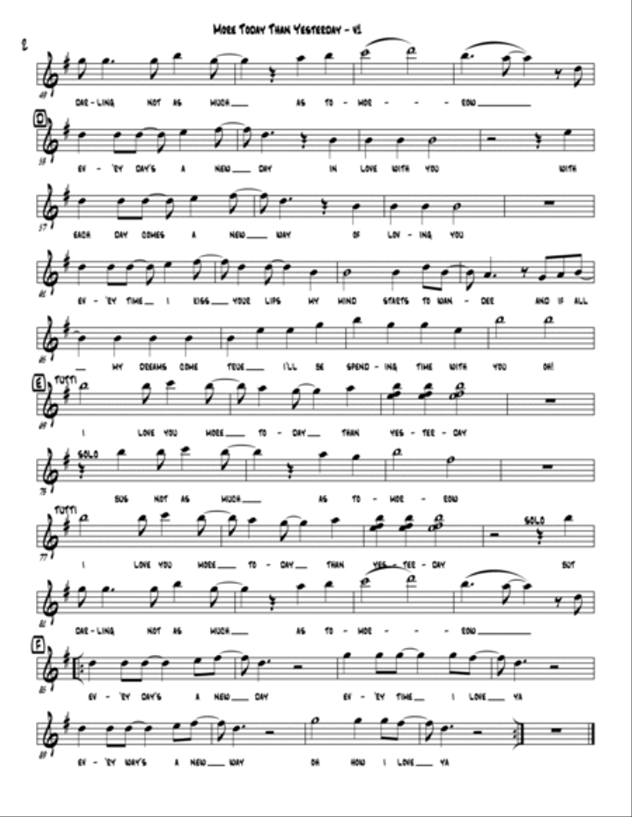 More Today Than Yesterday Jazz Ensemble scores gallery preview page 4