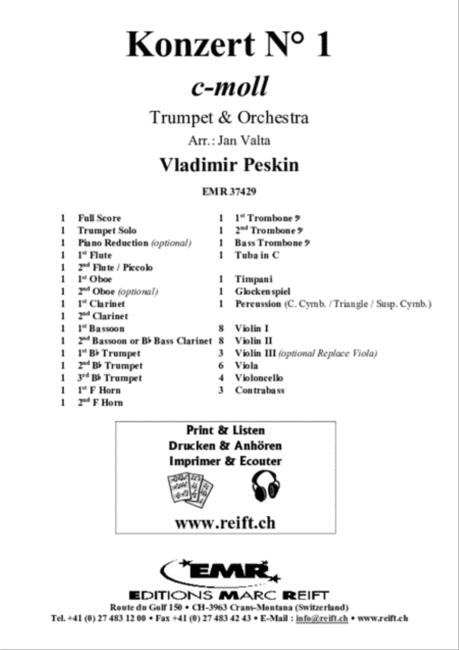 Konzert No. 1 c-moll Orchestra scores gallery preview page 2