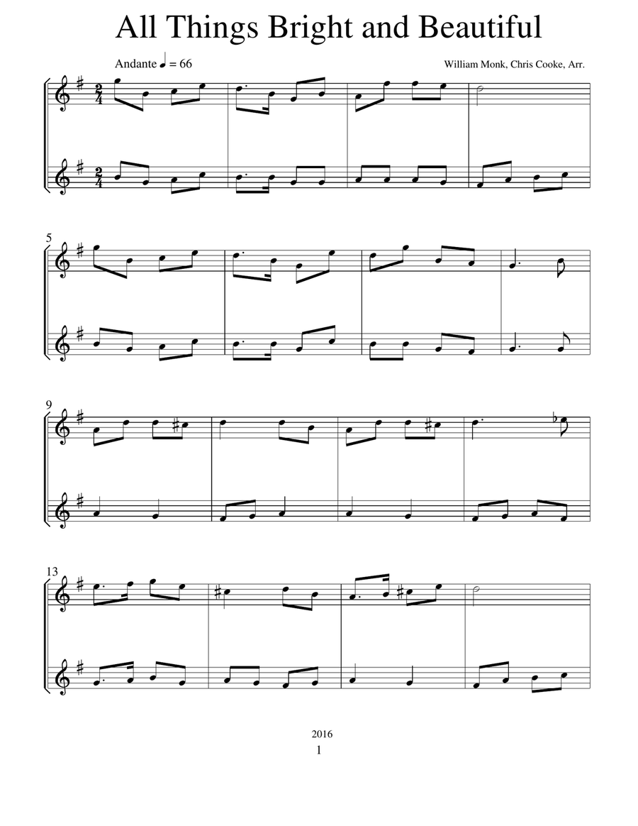 50 Favorite Hymns for Solo and Duet Instruments, French Horn Brass Duet scores gallery preview page 4
