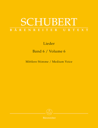 Book cover for Lieder, Volume 6