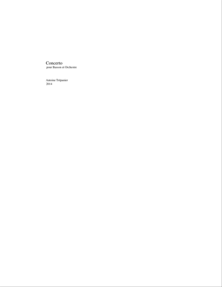 Concerto for Bassoon and Orchestra (Orchestral Score) Full Orchestra scores gallery preview page 1