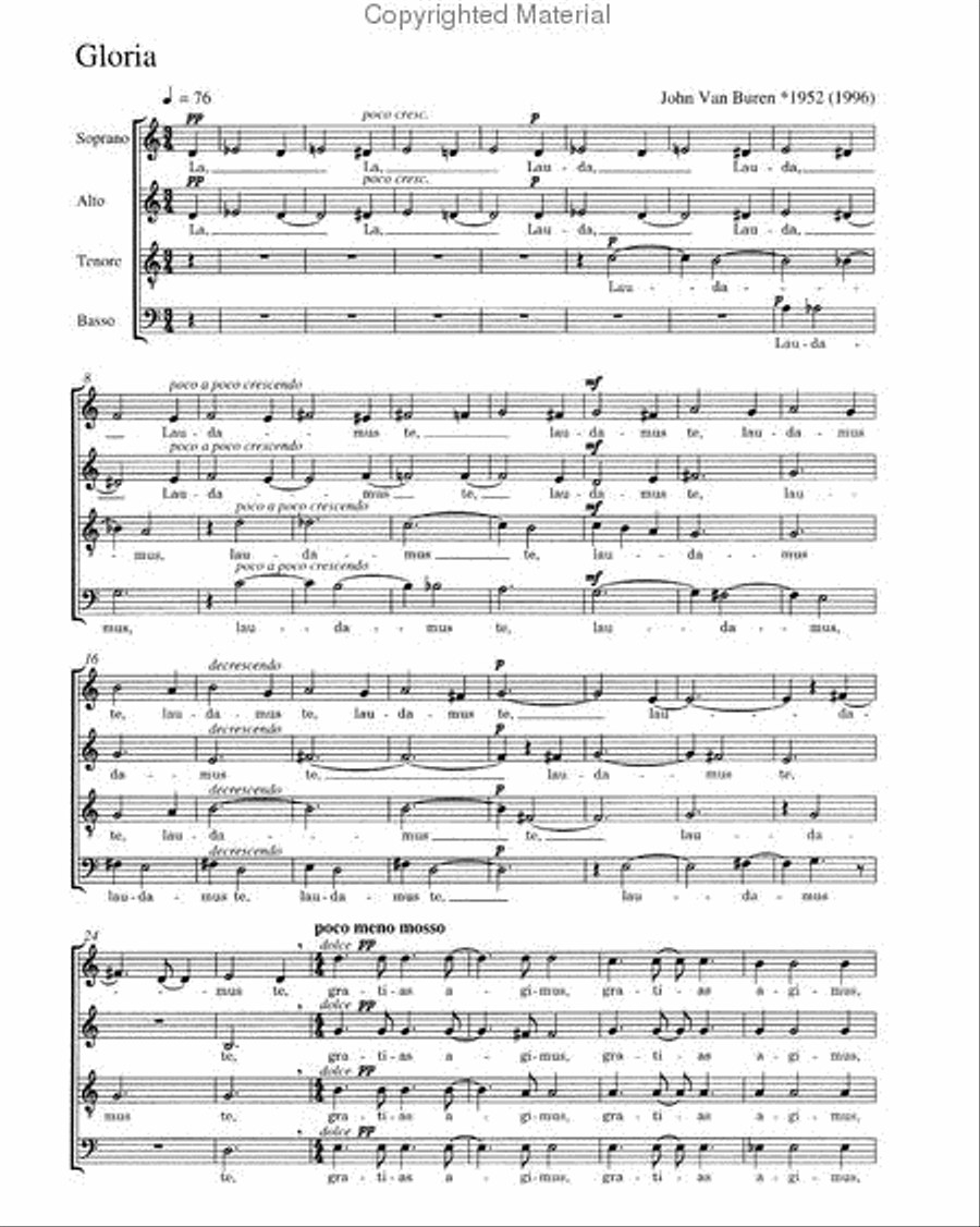 Gloria Gloria 4-Part scores gallery preview page 2