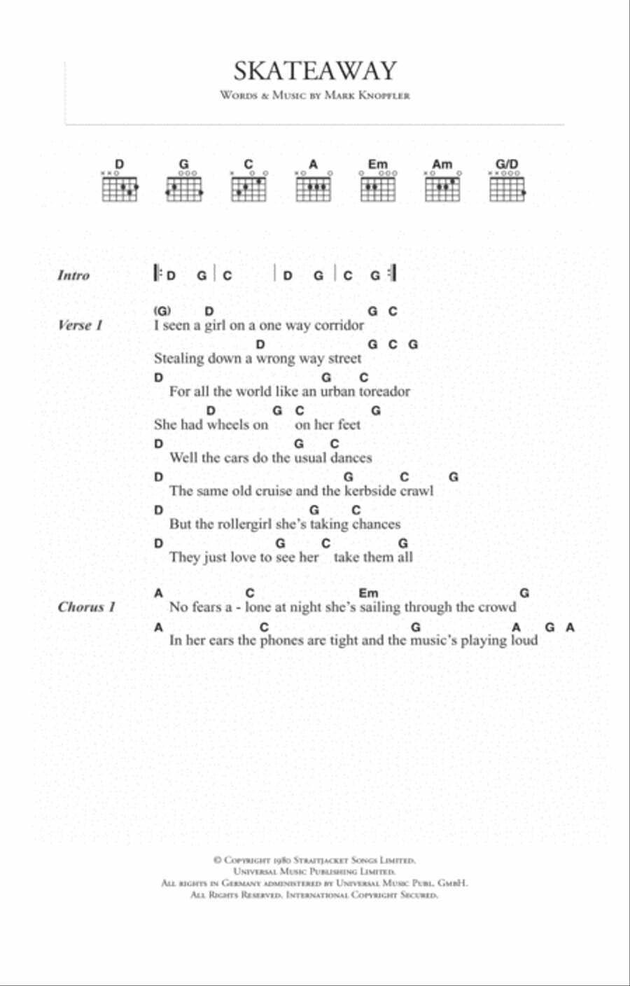 Skateaway Skateaway Acoustic Guitar scores gallery preview page 1