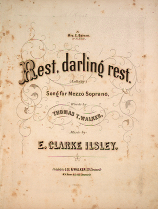 Rest, Darling Rest (Lullaby). Song for Mezzo Soprano