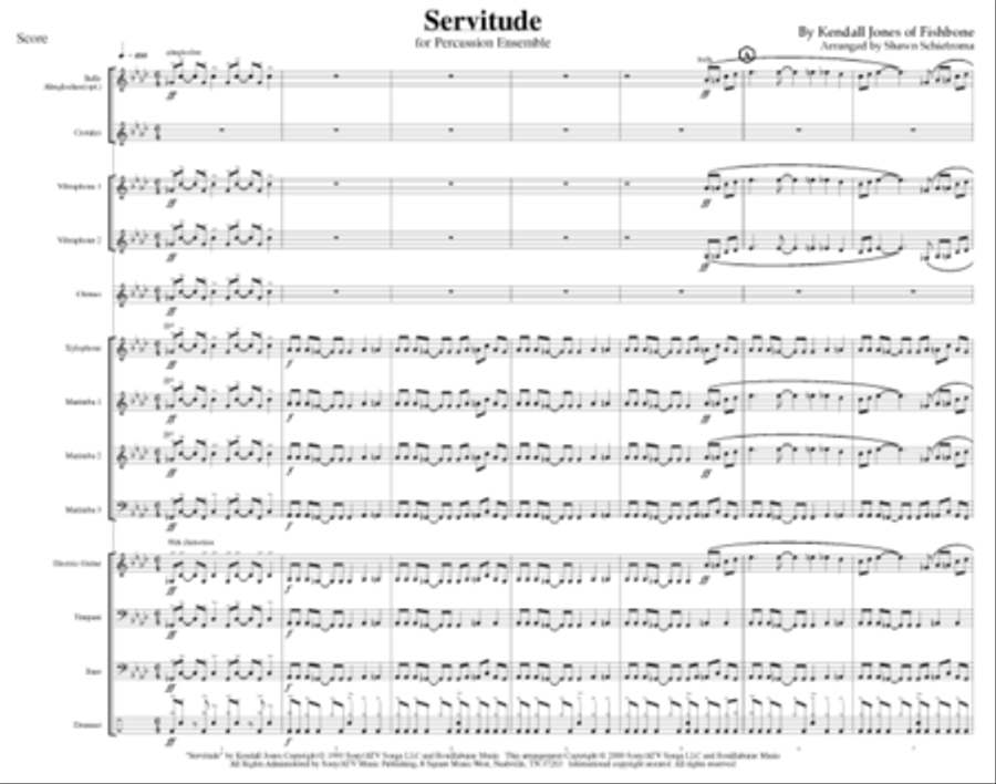 Servitude Percussion Ensemble scores gallery preview page 2