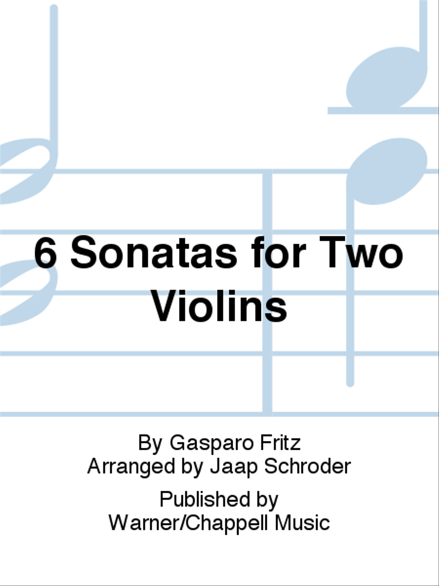6 Sonatas for Two Violins Violin Solo scores gallery preview page 1