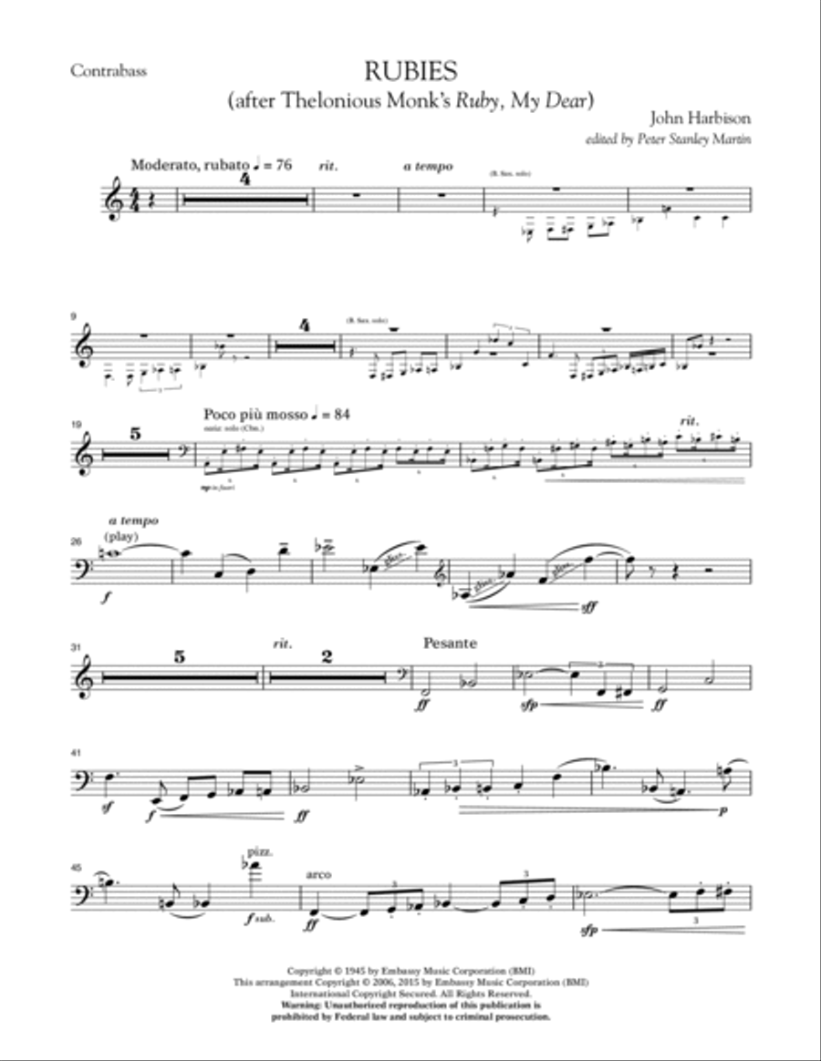 Rubies (After Thelonious Monk's 