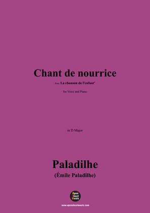 Paladilhe-Chant de nourrice,from 'La chanson de l'enfant',in D Major